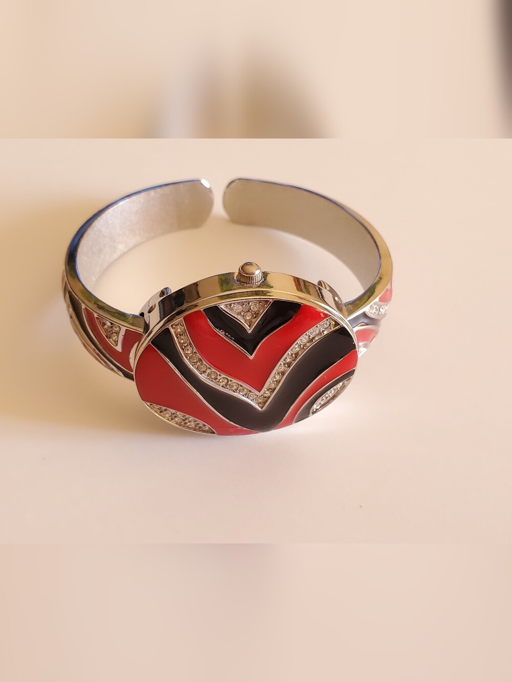 Vtg. Geneva Platinum Japan Mov't Cuff Watch